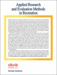 Applied Research and Evaluation Methods in Recreation. Text with Internet Access Code for Online Student Resource - cover photo