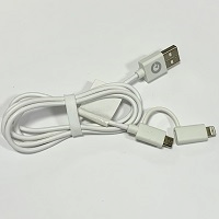 2 In 1 Usb Cable Micro + Lightning