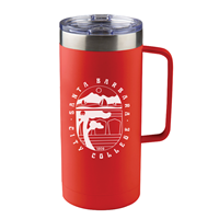 ACADIA MUG STEEL W/ HANDLE OVAL LOGO