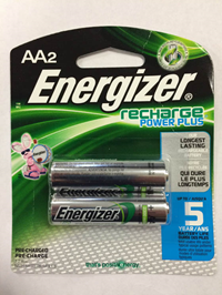 BATTERY ENERGIZER AA 2PK MiMH RECHARGABLE