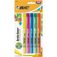 Bic Brite Liner 5Pk Fluorescent Highlighters
