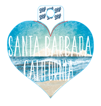 Blue 84 Sticker Heart Surf