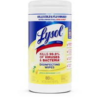 DISINFECTING WIPES LYSOL 80 WIPES LEMON/LIME