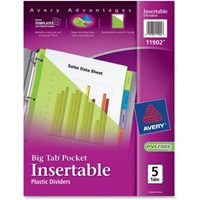 Dividers, Big Tab Pocket 5 Insertable