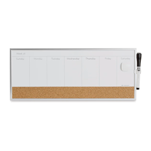 DRY ERASE BOARD MAGNETIC WEEKLY U-BRAND 7.5 X 18