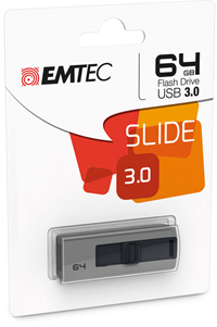 EMTEC 64GB SLIDE USB 3.0 FLASH DRIVE