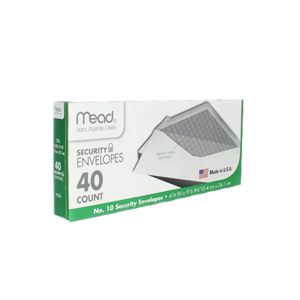 ENVELOPES WHITE SECURITY MEAD 40 CT