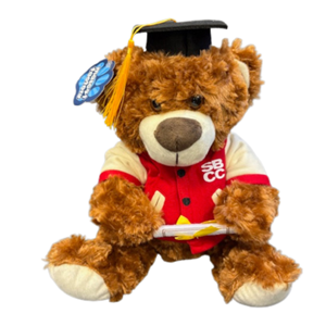 GRAD BEAR IN LETTERMAN JACKET