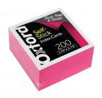 Index Cards Mini Oxford Self Stick Pink