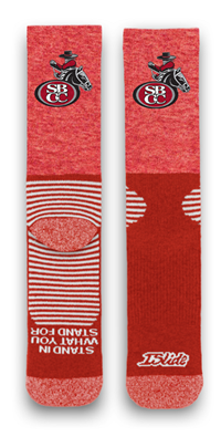 ISLIDE ATHLETIC SOCK OVAL ICON RED