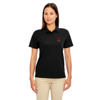 LADIES CORE 365 SBCC LOGO POLO BLACK