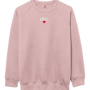 LEAGUE ESSENTIAL CREW HEART EMBROIDED