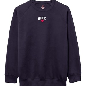LEAGUE ESSENTIAL CREW HEART EMBROIDED
