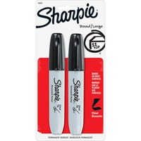 MARKER SHARPIE CHISEL TIP 2PK BLACK