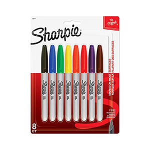 MARKER SHARPIE  FINE TIP 8 PK AST.