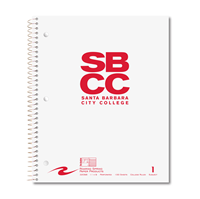 Notebook 1 Sub Sbcc Official Logo 100 Sheets W/Pocket