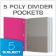 Notebook Oxford 5 Sub 11X9 200Ct W/Pkts