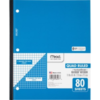 NOTEBOOK WIRELESS 5 QUAD GRAPH PAPER