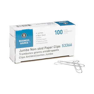 PAPER CLIPS JUMBO BUSINESS SOURCE 100 CT