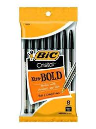 Pen, Bic Cristal Stic Bold 8Pk