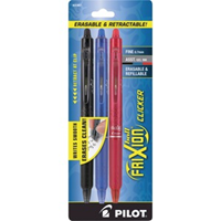 PEN FRIXION CLICKER ERASABLE 3PK AST.