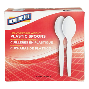 PLASTIC SPOONS GENUINE JOE 100 CT