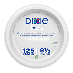 PLATES PAPER DIXIE 125 PCK