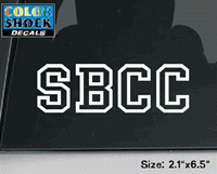 SBCC BLOCK LETTER DECAL