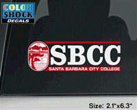 SBCC CLASSIC LOGO RED WHITE COLOR SHOCK DECAL