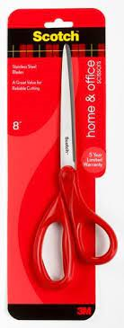 SCISSORS SCOTCH 8" RED