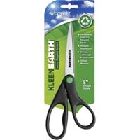 SCISSORS WESTCOTT KLEENEARTH RECYCLED STRAIGHT 8"