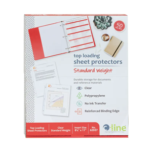 SHEET PROTECTORS TOP LOADING C-LINE