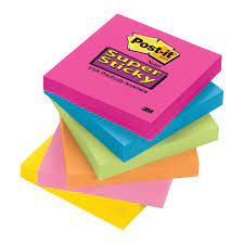 Sticky Note Post-It Pad 3 X 3 Super Sticky Assorted (SKU 10689066293)