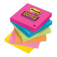 Sticky Note Post-It Pad 3 X 3 Super Sticky Assorted