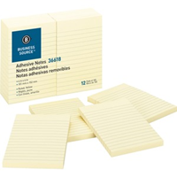STICKY NOTES 4X6 LINED YELLOW 12PK