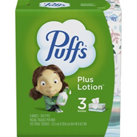 TISSUE PUFFS PLUS LOTION 3PK