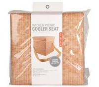 Wicker Picnic Cooler Seat